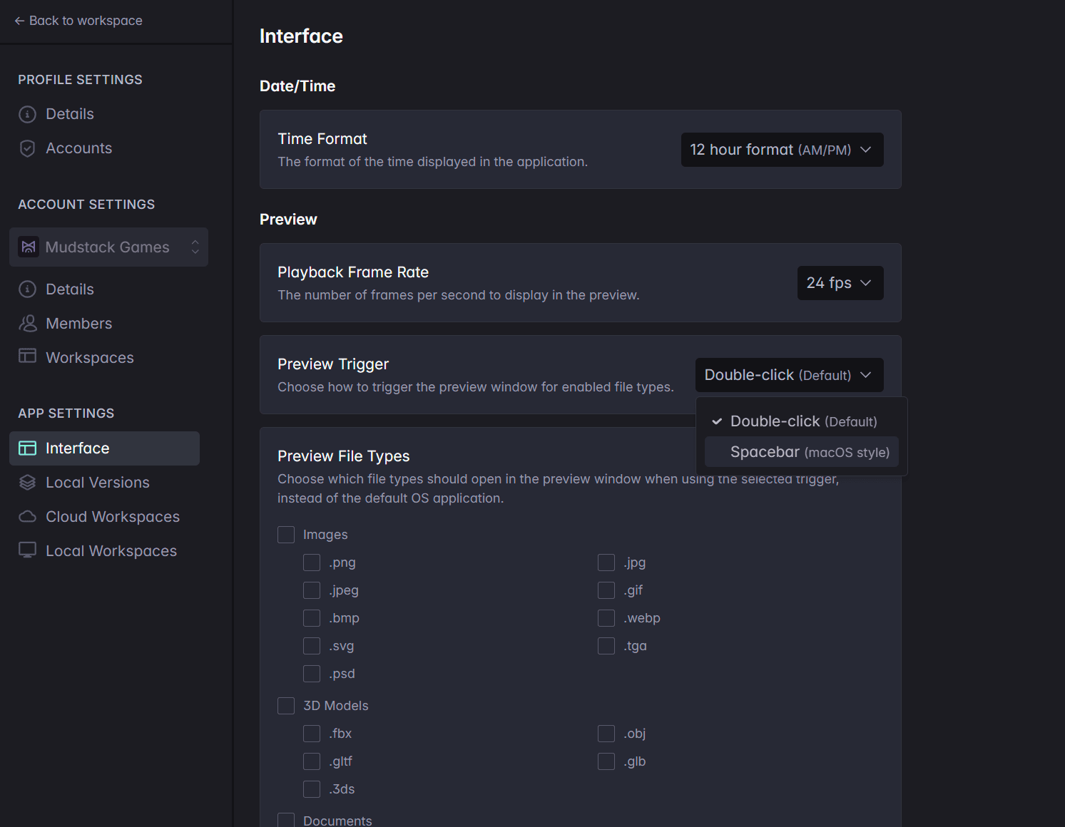 preview shortcuts